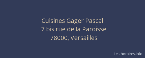 Cuisines Gager Pascal