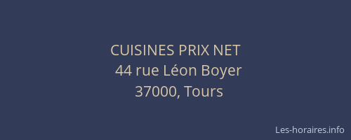 CUISINES PRIX NET