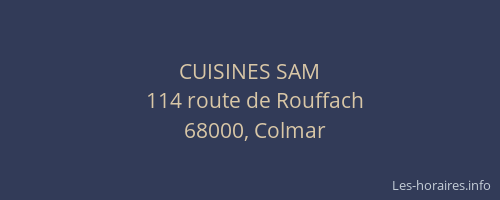 CUISINES SAM