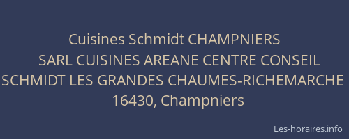 Cuisines Schmidt CHAMPNIERS