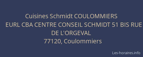 Cuisines Schmidt COULOMMIERS