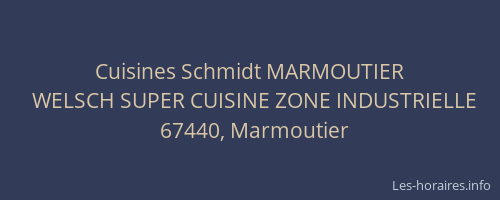 Cuisines Schmidt MARMOUTIER