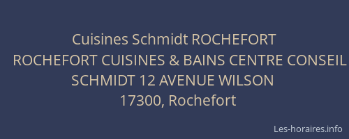 Cuisines Schmidt ROCHEFORT