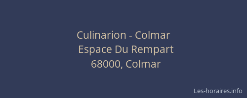 Culinarion - Colmar