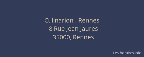 Culinarion - Rennes