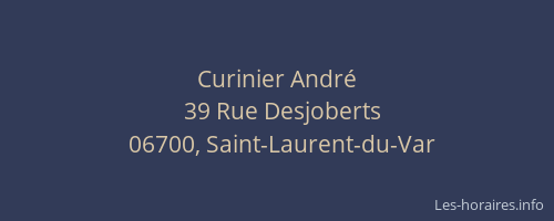 Curinier André