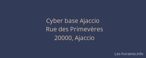 Cyber base Ajaccio