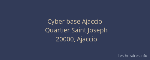 Cyber base Ajaccio