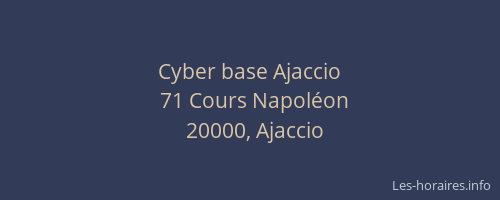 Cyber base Ajaccio