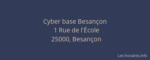 Cyber base Besançon