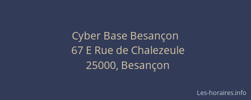 Cyber Base Besançon