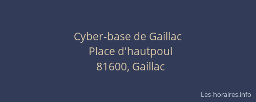 Cyber-base de Gaillac