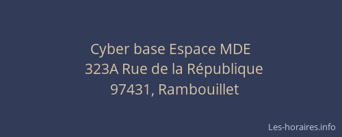 Cyber base Espace MDE