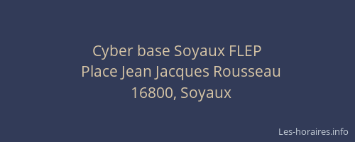 Cyber base Soyaux FLEP