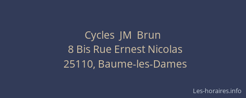 Cycles  JM  Brun