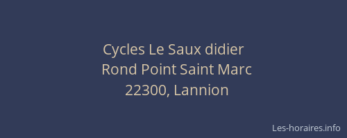 Cycles Le Saux didier