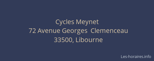 Cycles Meynet