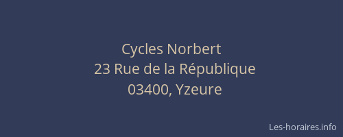Cycles Norbert