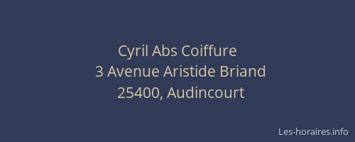 Cyril Abs Coiffure