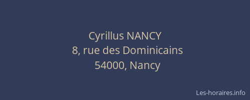 Cyrillus NANCY