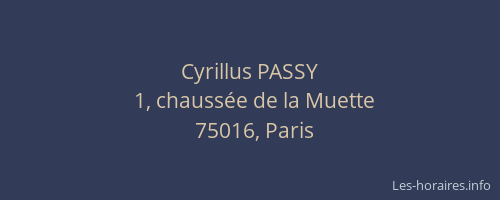 Cyrillus PASSY