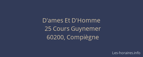 D'ames Et D'Homme