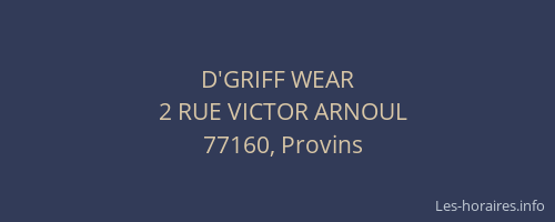 D'GRIFF WEAR