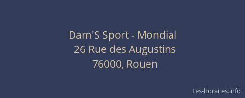 Dam'S Sport - Mondial