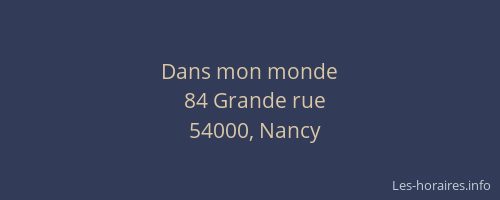 Dans mon monde