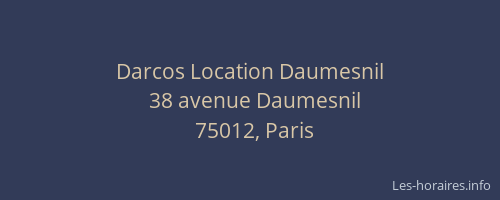 Darcos Location Daumesnil