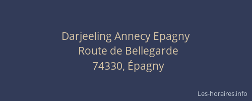 Darjeeling Annecy Epagny