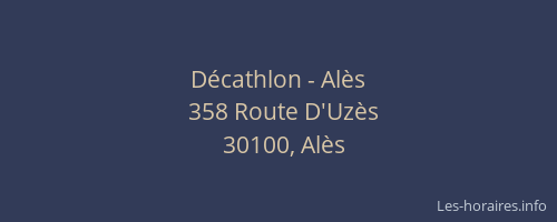 Décathlon - Alès