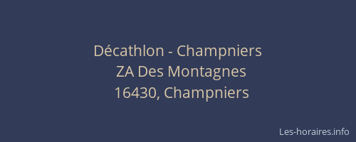 Décathlon - Champniers