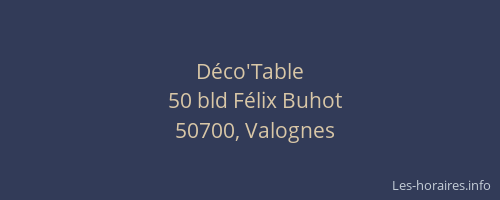 Déco'Table