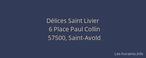 Délices Saint Livier