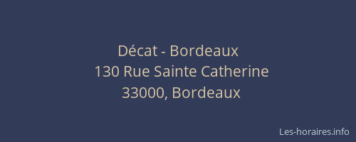 Décat - Bordeaux
