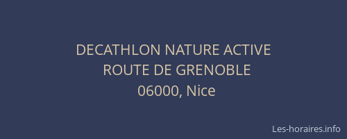 DECATHLON NATURE ACTIVE