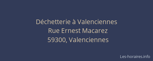 Déchetterie à Valenciennes