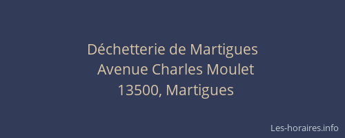 Déchetterie de Martigues