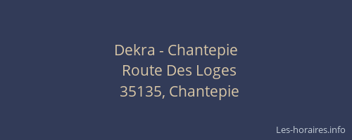 Dekra - Chantepie