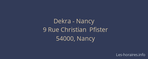 Dekra - Nancy