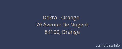 Dekra - Orange