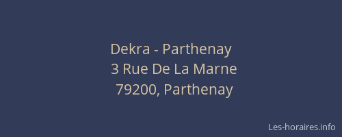 Dekra - Parthenay