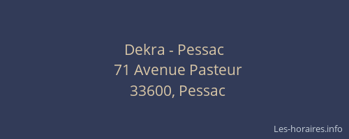 Dekra - Pessac