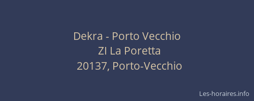 Dekra - Porto Vecchio