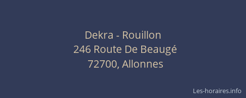 Dekra - Rouillon