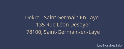 Dekra - Saint Germain En Laye