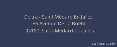 Dekra - Saint Médard En Jalles