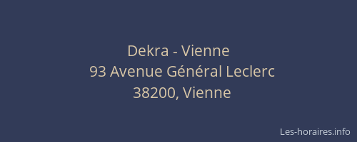 Dekra - Vienne
