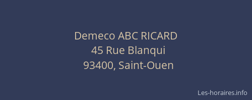 Demeco ABC RICARD